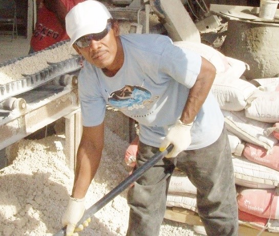 photo of construction worker - man with a shovel